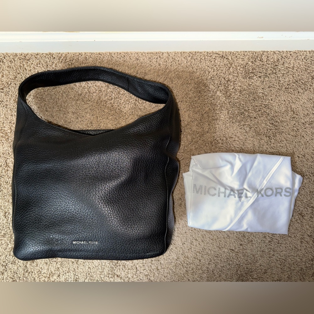 Michael Kors Black Textured Handbag